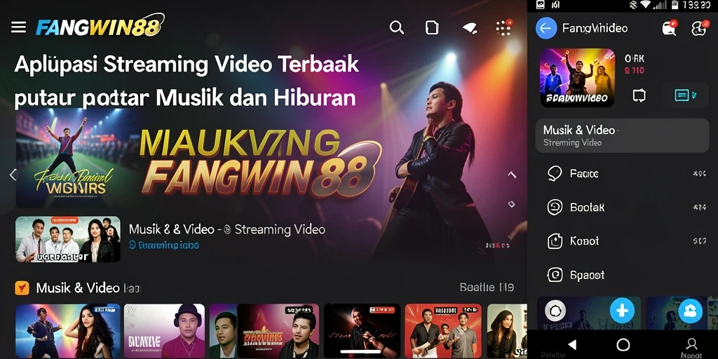 Antarmuka FANGWIN88 yang memudahkan akses Streaming Video.