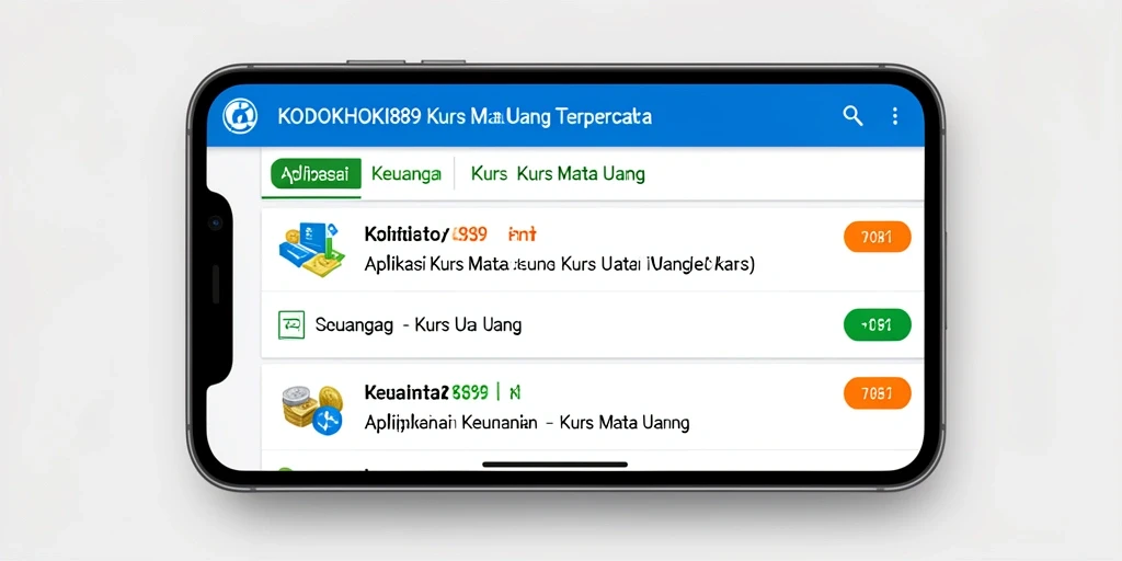 Tampilan antarmuka aplikasi KODOKHOKI889 yang sederhana dan informatif.