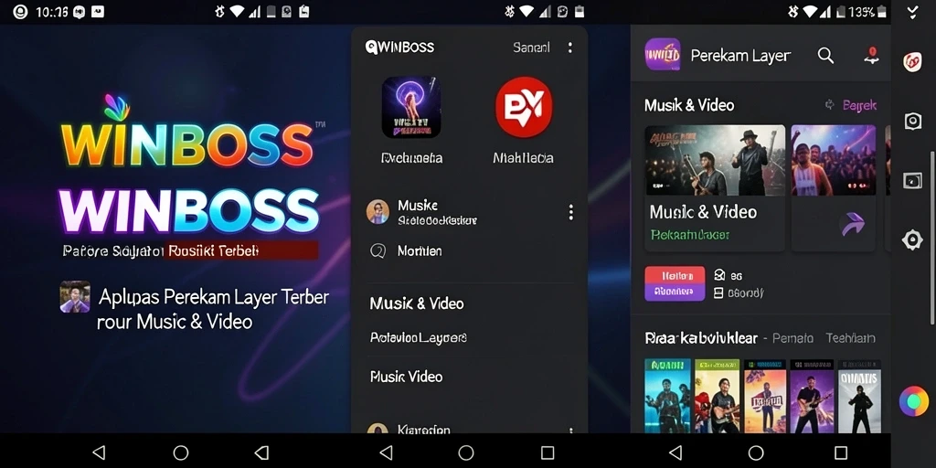 Tampilan antarmuka WINBOSS yang ramah pengguna untuk perekaman layar.